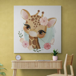 tableau girafe enfant bureau