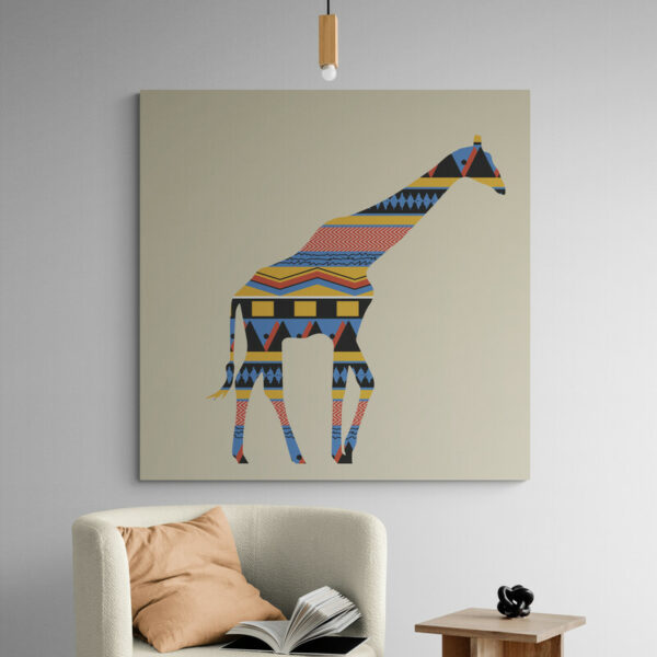 tableau girafe moderne