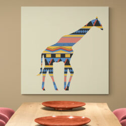 tableau girafe moderne salon
