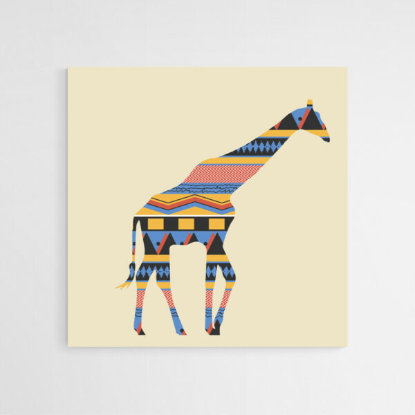 tableau sur toile girafe moderne