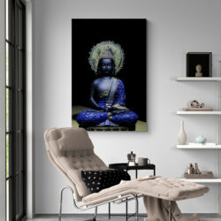 tableau bouddha bleu