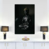 tableau bouddha noir et or