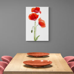 tableau coquelicot rouge salle a manger