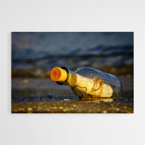 tableau deco bouteille a la mer