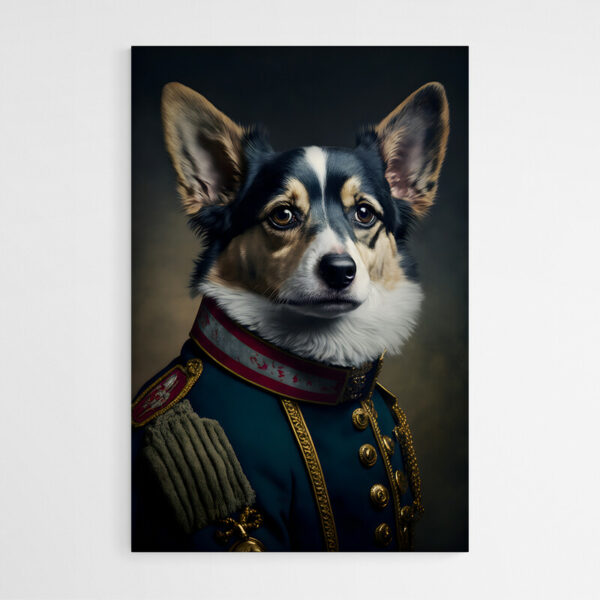 tableau sur toile chien aristocrate