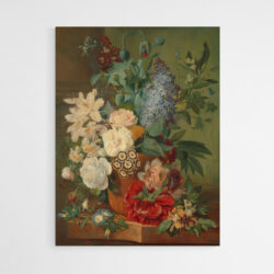 tableau sur toile peinture bouquet de fleurs