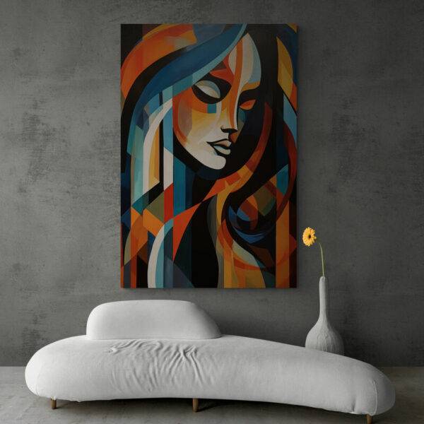 Tableau peinture abstraite moderne salon
