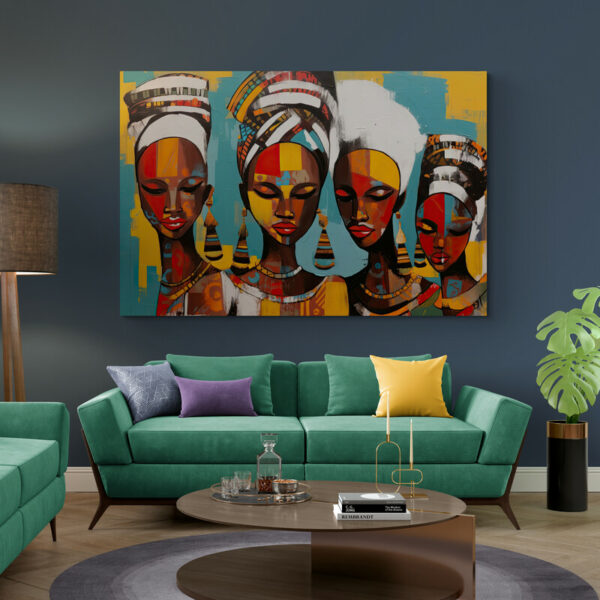 tableau africain moderne salon