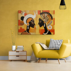 tableau contemporain africain salon