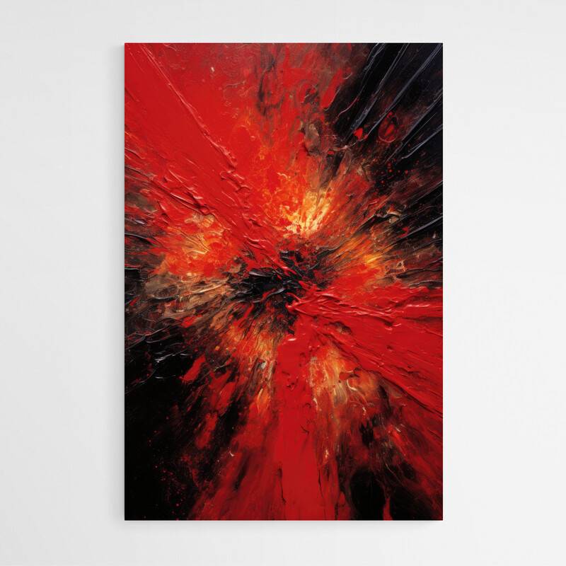 Tableau Abstrait Rouge - Tableau scandinave
