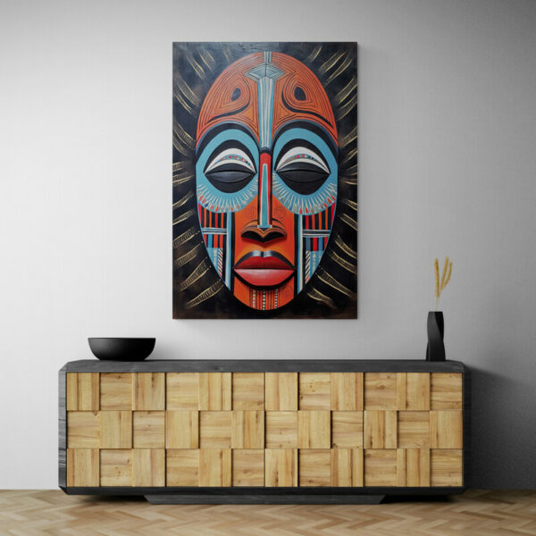 tableau masque africain