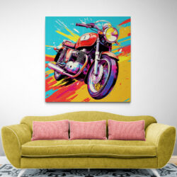 tableau pop art moto