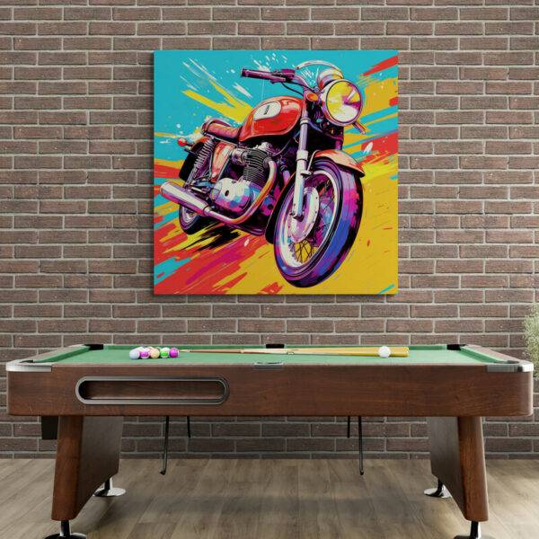 tableau pop art moto salon