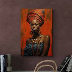 tableaux portrait femme africaine bureau