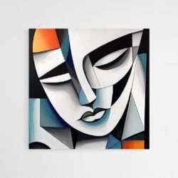 Tableau peinture visage abstrait