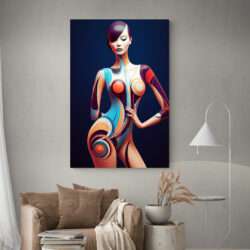tableau femme nu abstrait decoration