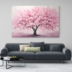 tableau cerisier salon moderne