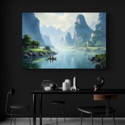 tableau paysage chinois salle a manger