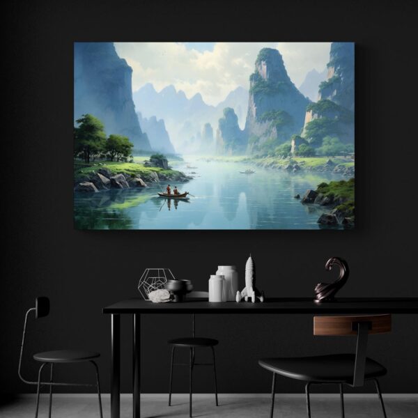 tableau paysage chinois salle a manger