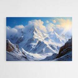 tableau paysage montagne neige