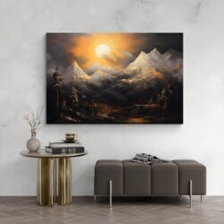 tableau paysage montagne peinture deco moderne