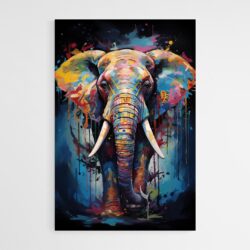 peinture elephant multicolore 1