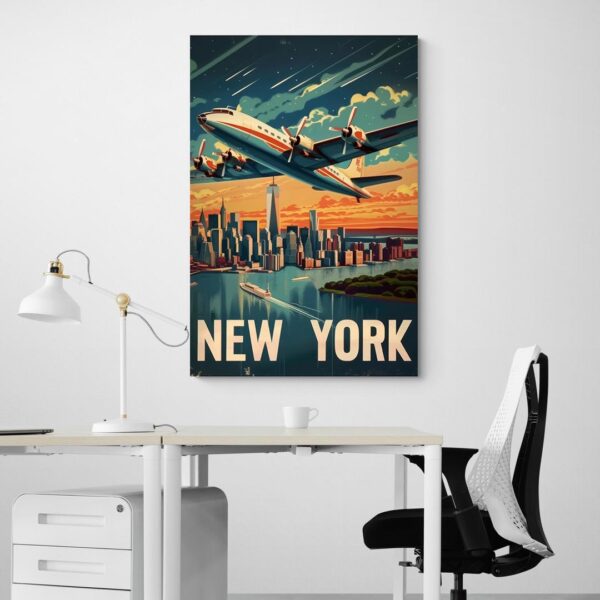 affiche new york vintage bureau