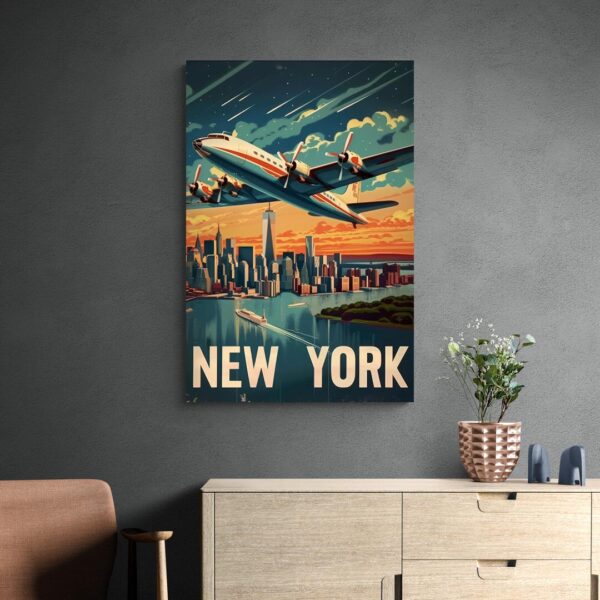 affiche new york vintage decoration sobre