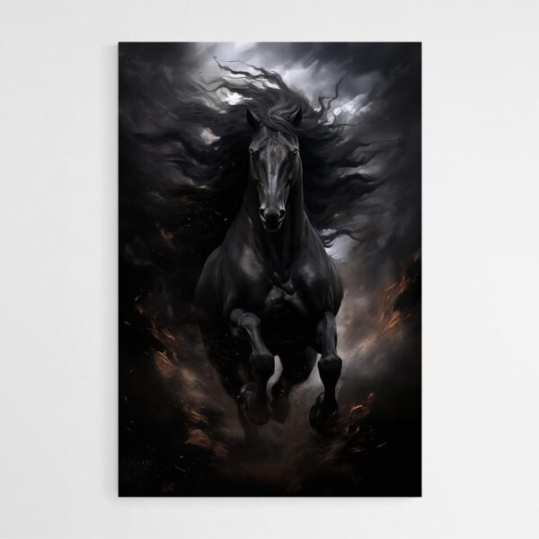peinture cheval noir 2
