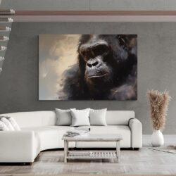 peinture tete de gorille decoration moderne
