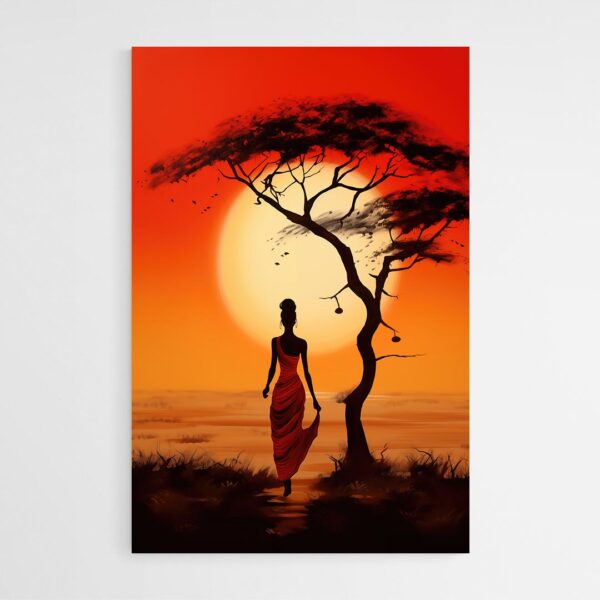 tableau africain silhouette femme 2