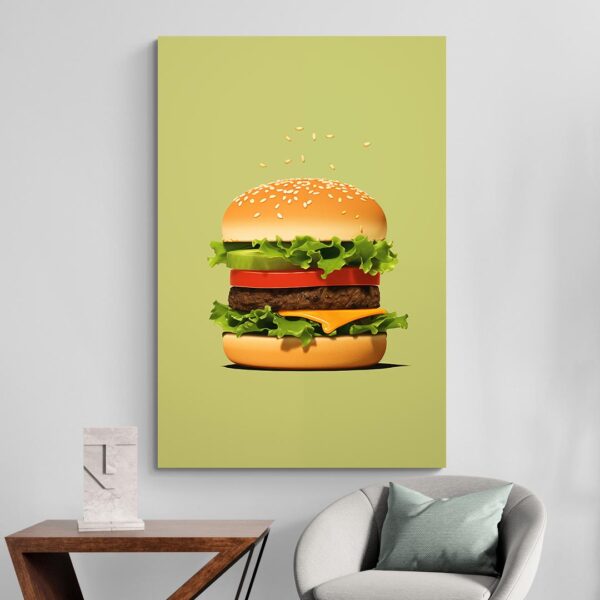 tableau burger deco minimaliste
