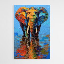 tableau elephant abstrait 2
