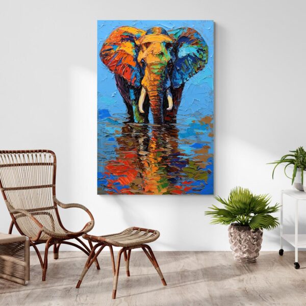 tableau elephant abstrait decoration contemporaine