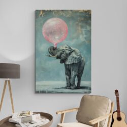 tableau elephant chewing gum decoration moderne