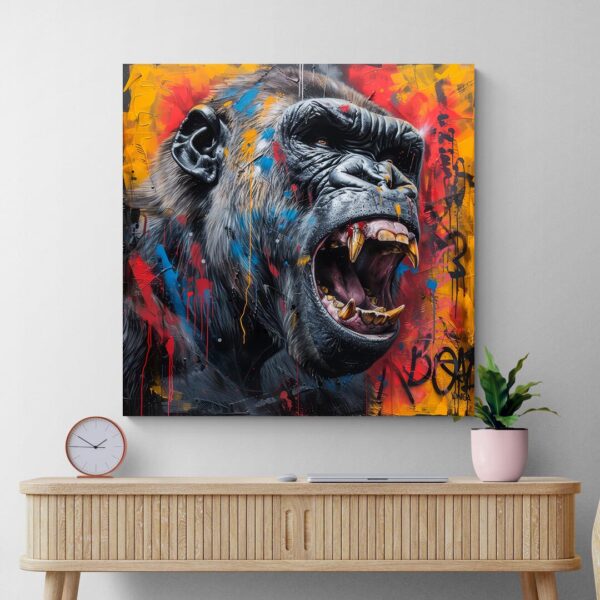 tableau gorille en colere deco moderne