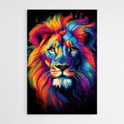 tableau lion couleur 2