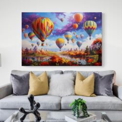 tableau montgolfieres canape
