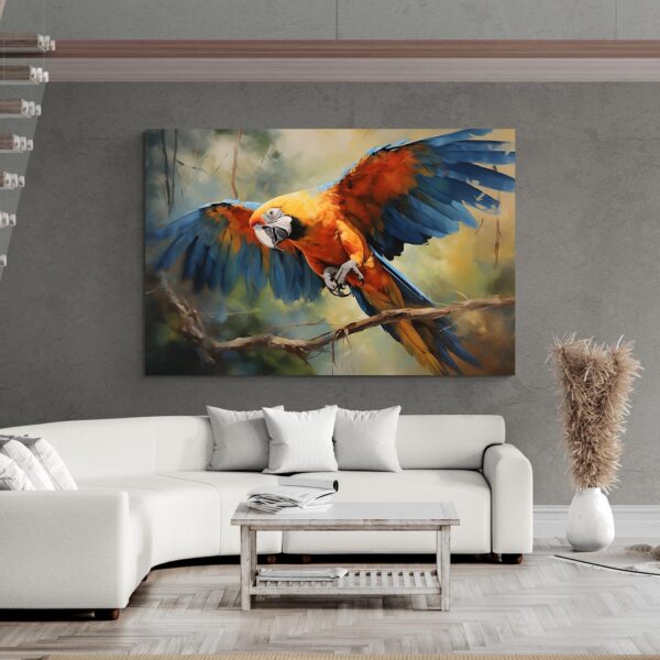 tableau peinture de perroquet decoration moderne