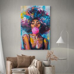 Tableau Femme Afro decoration