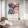 Affiche William Morris Lotus Roses deco moderne 1.webp