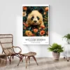 Affiche William Morris Panda Fleurs decoration contemporaine 1.webp