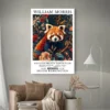 Affiche William Morris Panda Roux decoration 1.webp