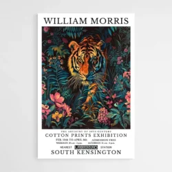 Affiche William Morris Tigre et Fleurs 1 1.webp