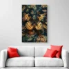 Tableau William Morris Papillon Fleurs canape 1.webp