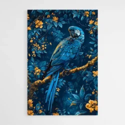 Tableau William Morris Perroquet Bleu 1 1.webp