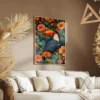 Tableau William Morris Toucan salon taupe 1.webp