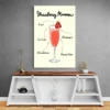 affiche strawberry mimosa mur gris 1.webp