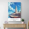 affiche voyage casablanca mur clair 1.webp
