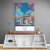 affiche voyage paris arc de triomphe mur gris 1.webp